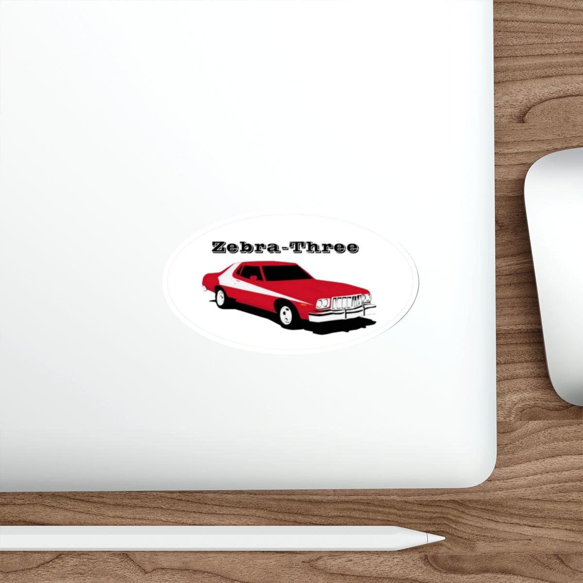 Zebra-Three Die-Cut Stickers | Retro Car Design for Enthusiasts
