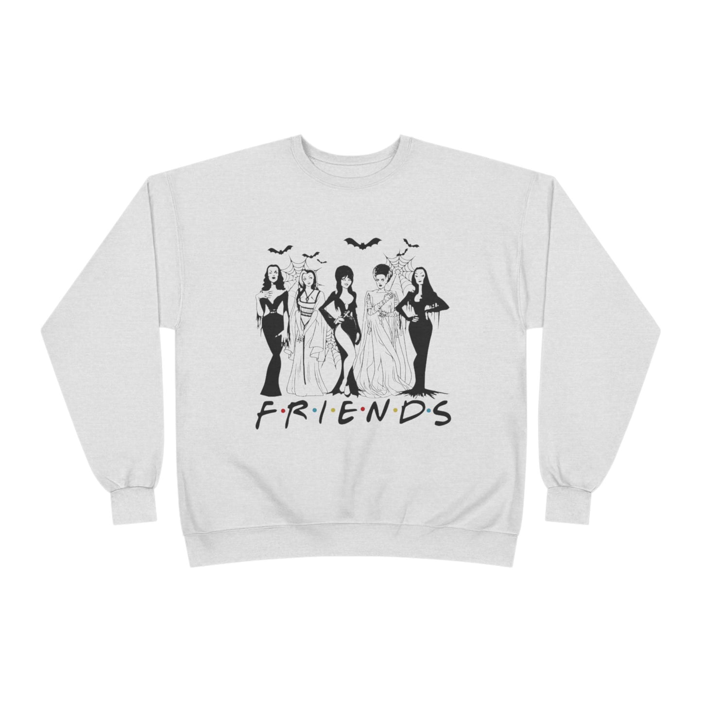 Spooky Friends Eco-Friendly Crewneck Sweatshirt – Perfect for Halloween, Cozy Vibes, Gift for Friends, Casual Wear