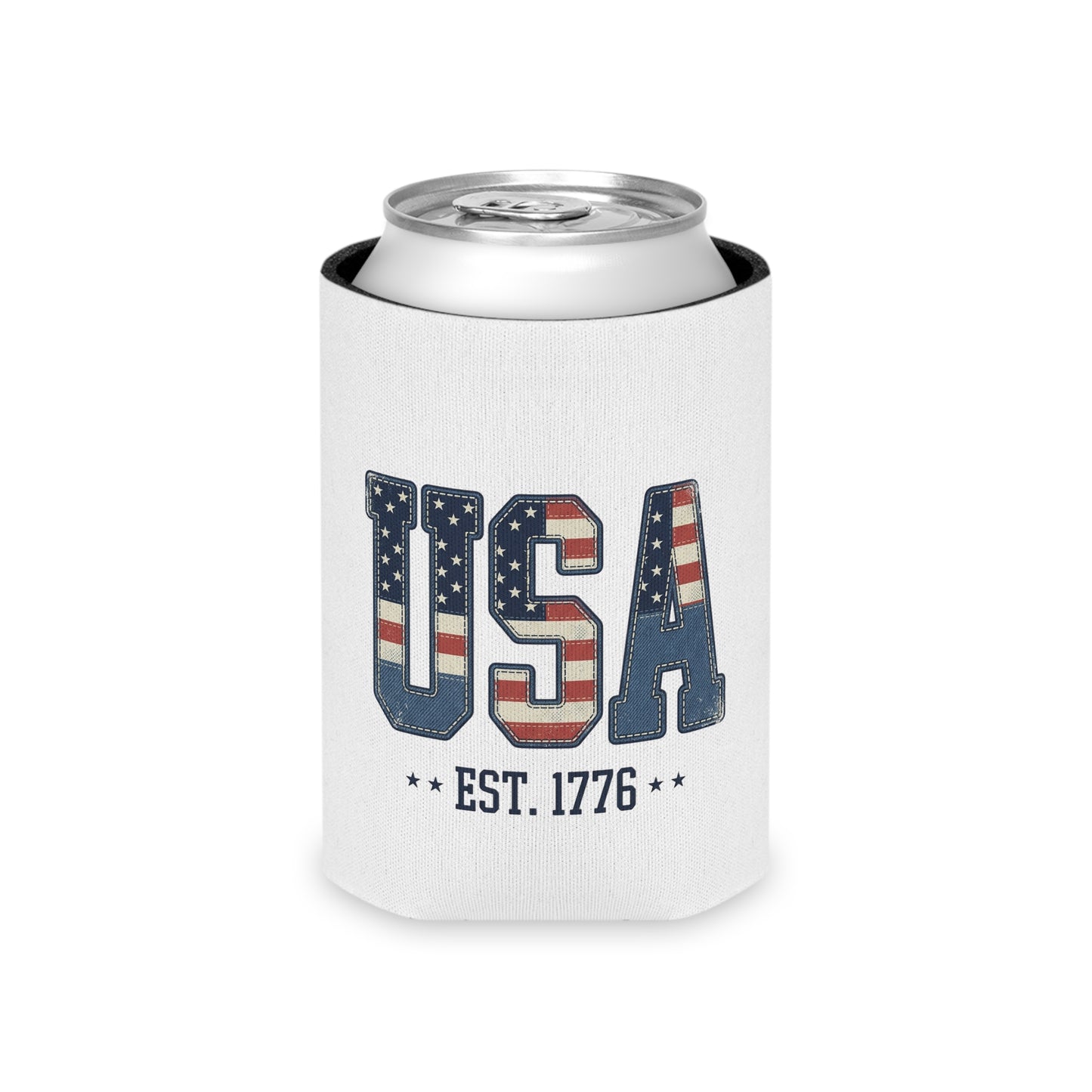 USA Est. 1776 Can Cooler – Patriotic Drink Koozie
