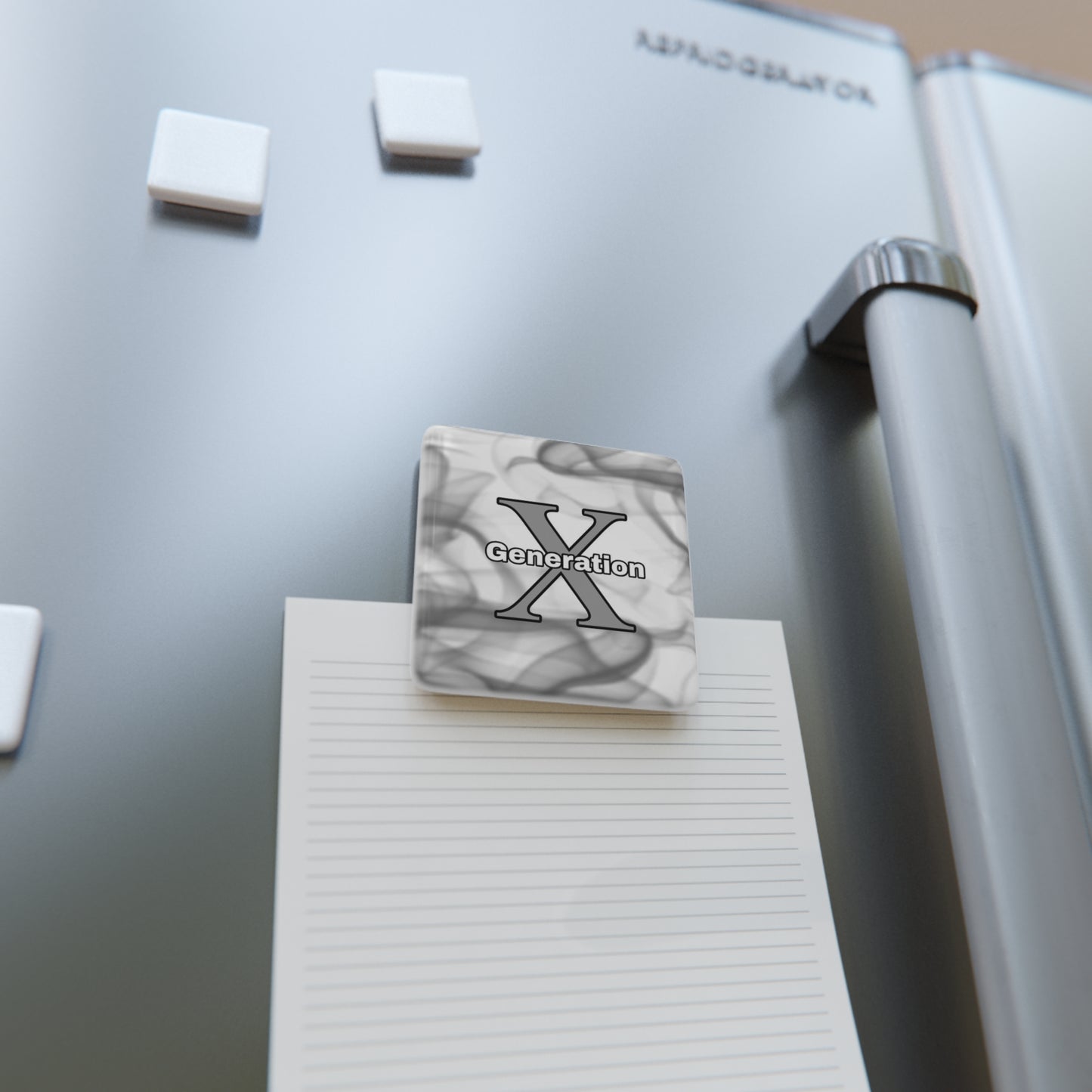 Generation X Square Porcelain Magnet - Stylish Decor for Nostalgic Souls