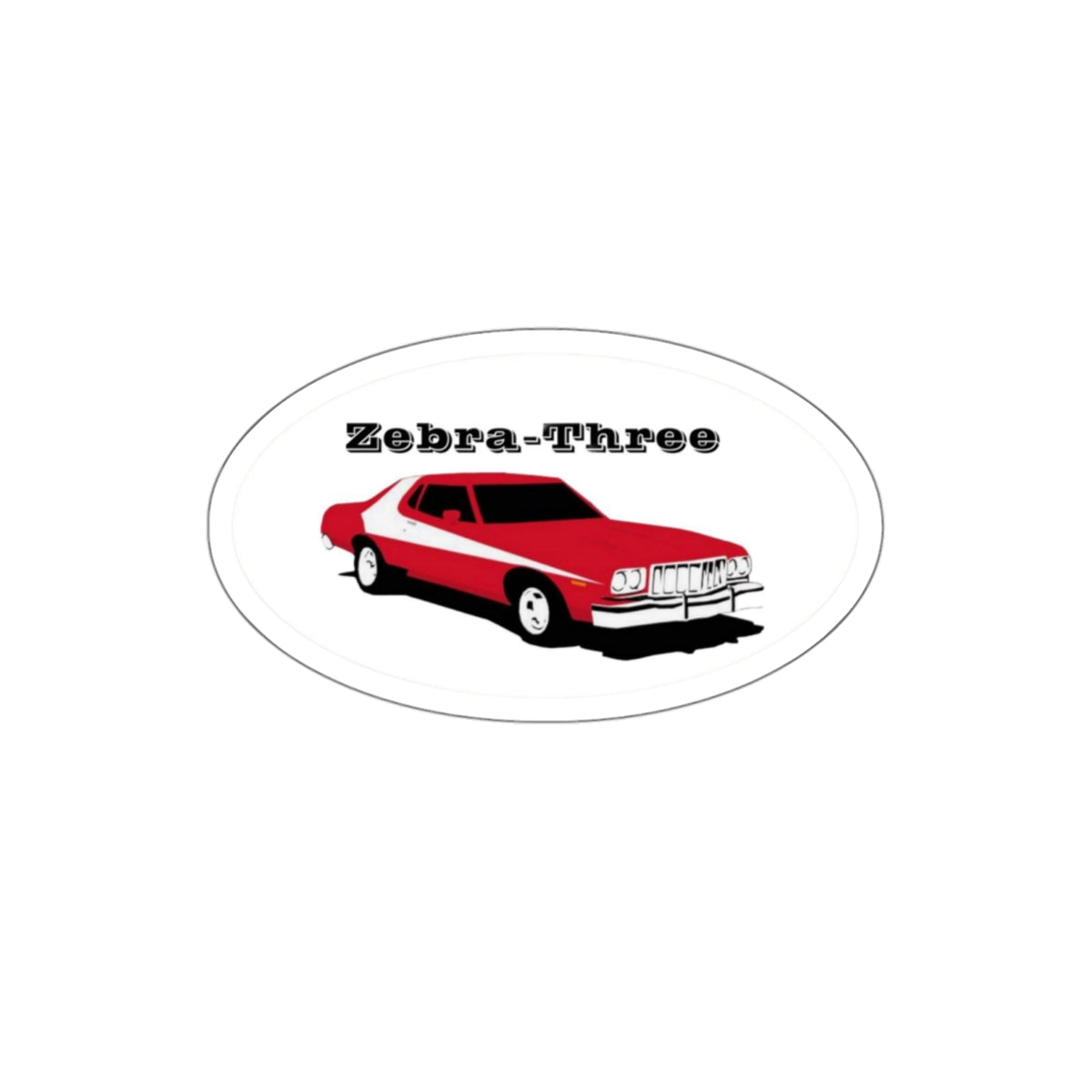 Zebra-Three Die-Cut Stickers | Retro Car Design for Enthusiasts