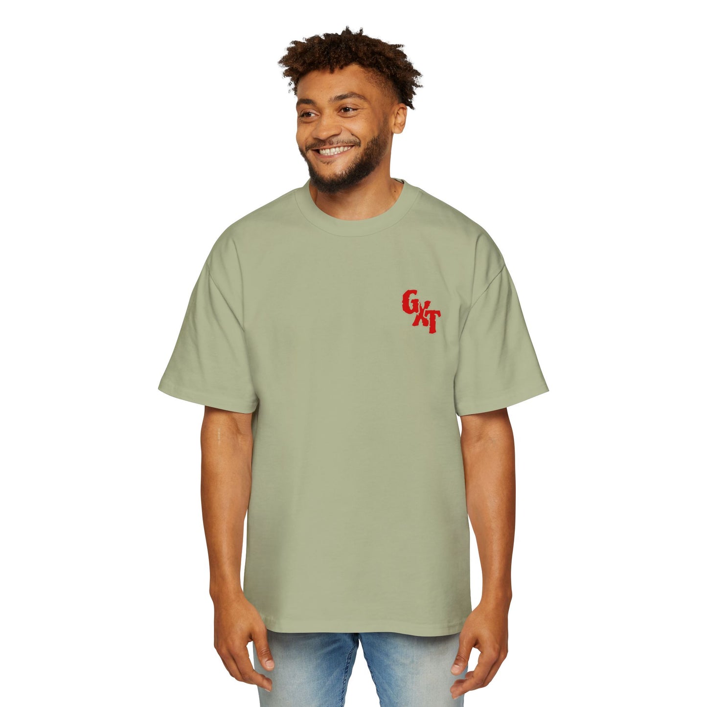 "Talk Hard" KGXT- Men's Heavy Oversized Tee -