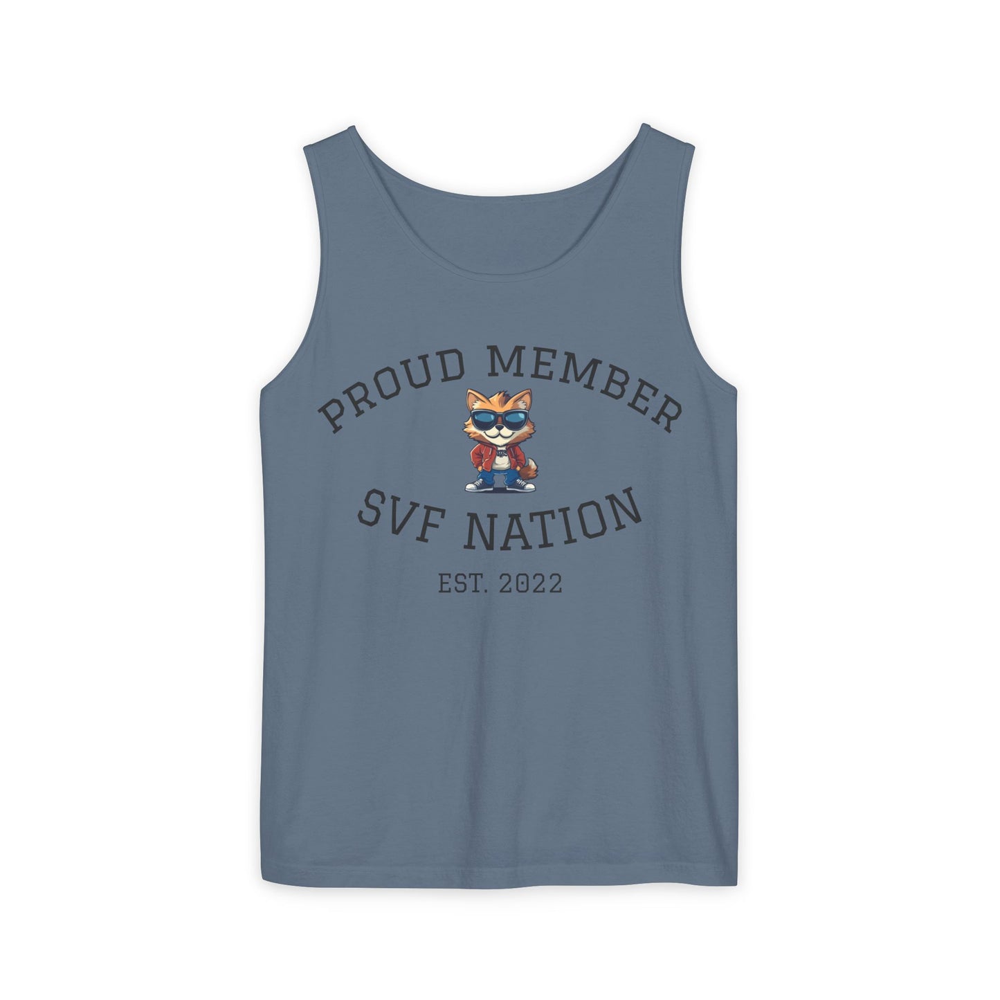 SVF Nation Proud Member Tank Top - Unisex Garment-Dyed Tee, Casual Wear