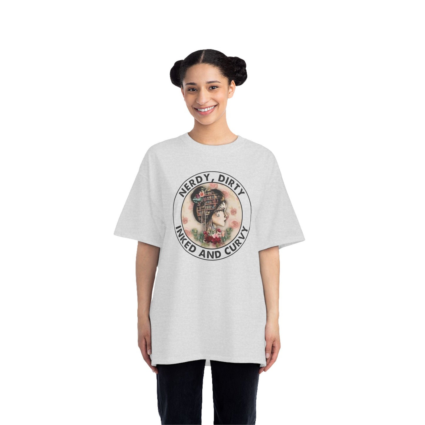 Nerdy and Curvy T-Shirt | Fun Graphic Tee, Quirky Gift, Casual Wear, Inked Style, Summer Fashion