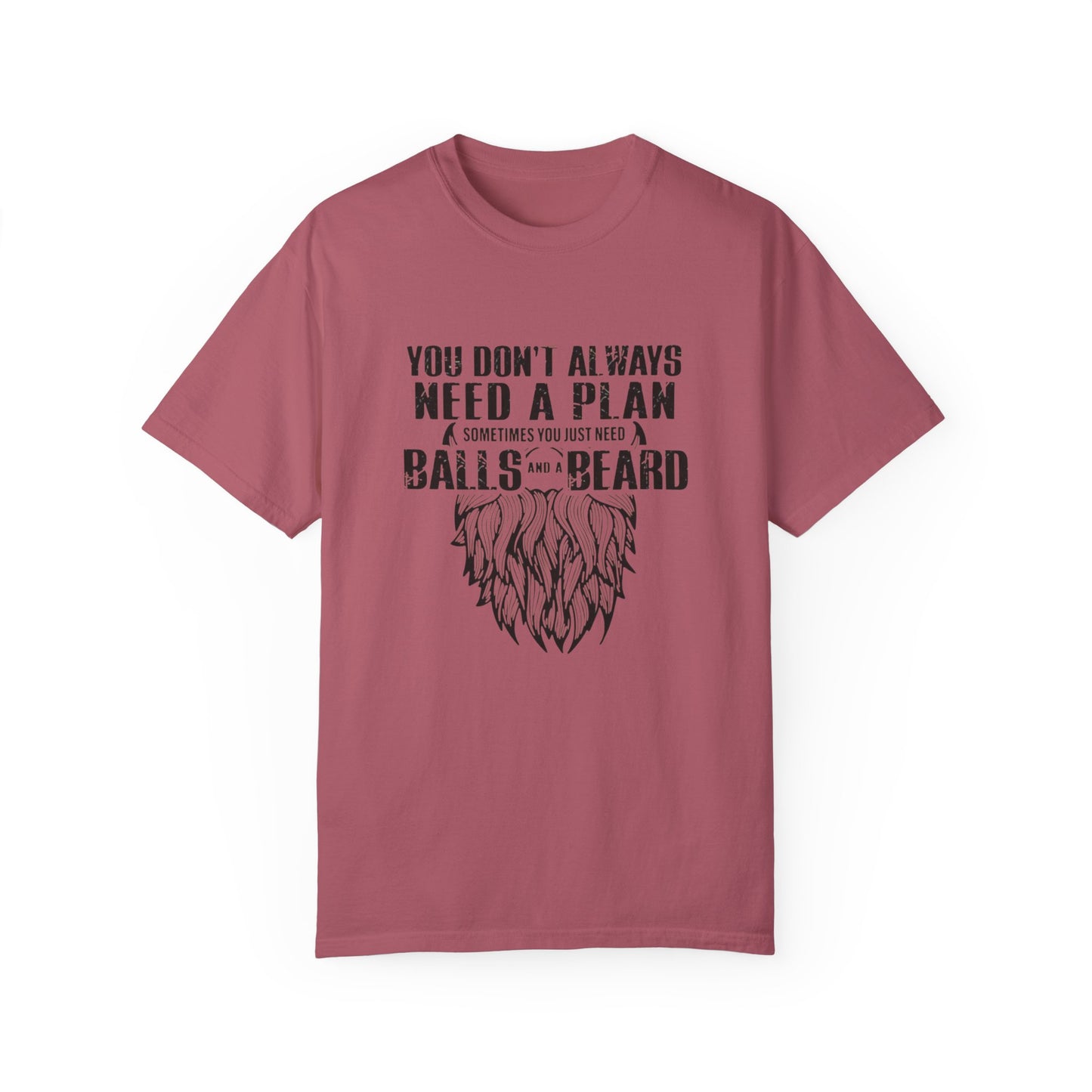 "Beard and Balls"-Unisex Garment-Dyed T-shirt