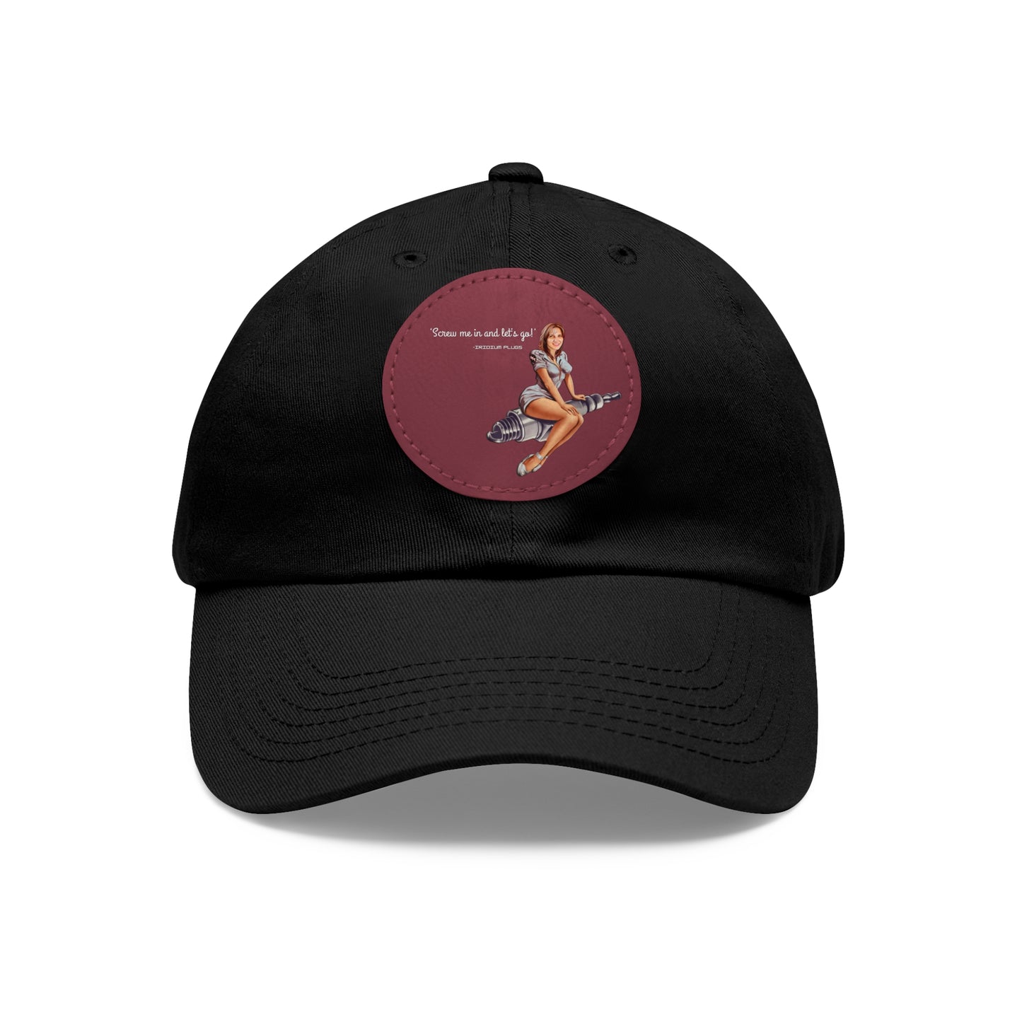 "Screw me in"- Leather Patch - Fun Retro Design