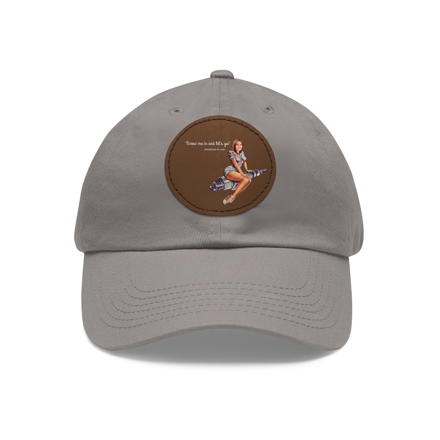 "Screw me in"- Leather Patch - Fun Retro Design