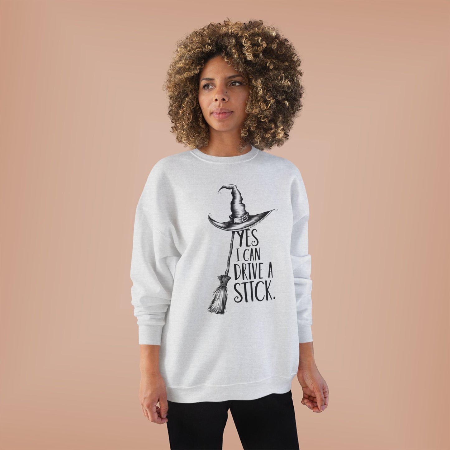Halloween Witch Sweatshirt - Unisex Eco-Friendly Crewneck, Funny Gift, Cozy Fall Apparel, Perfect for Costume Parties, Thanksgiving