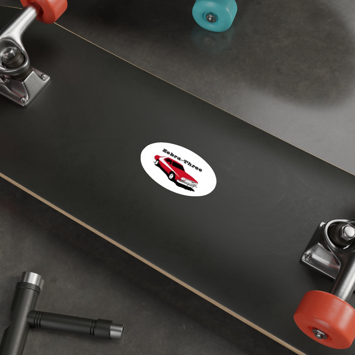 Zebra-Three Die-Cut Stickers | Retro Car Design for Enthusiasts