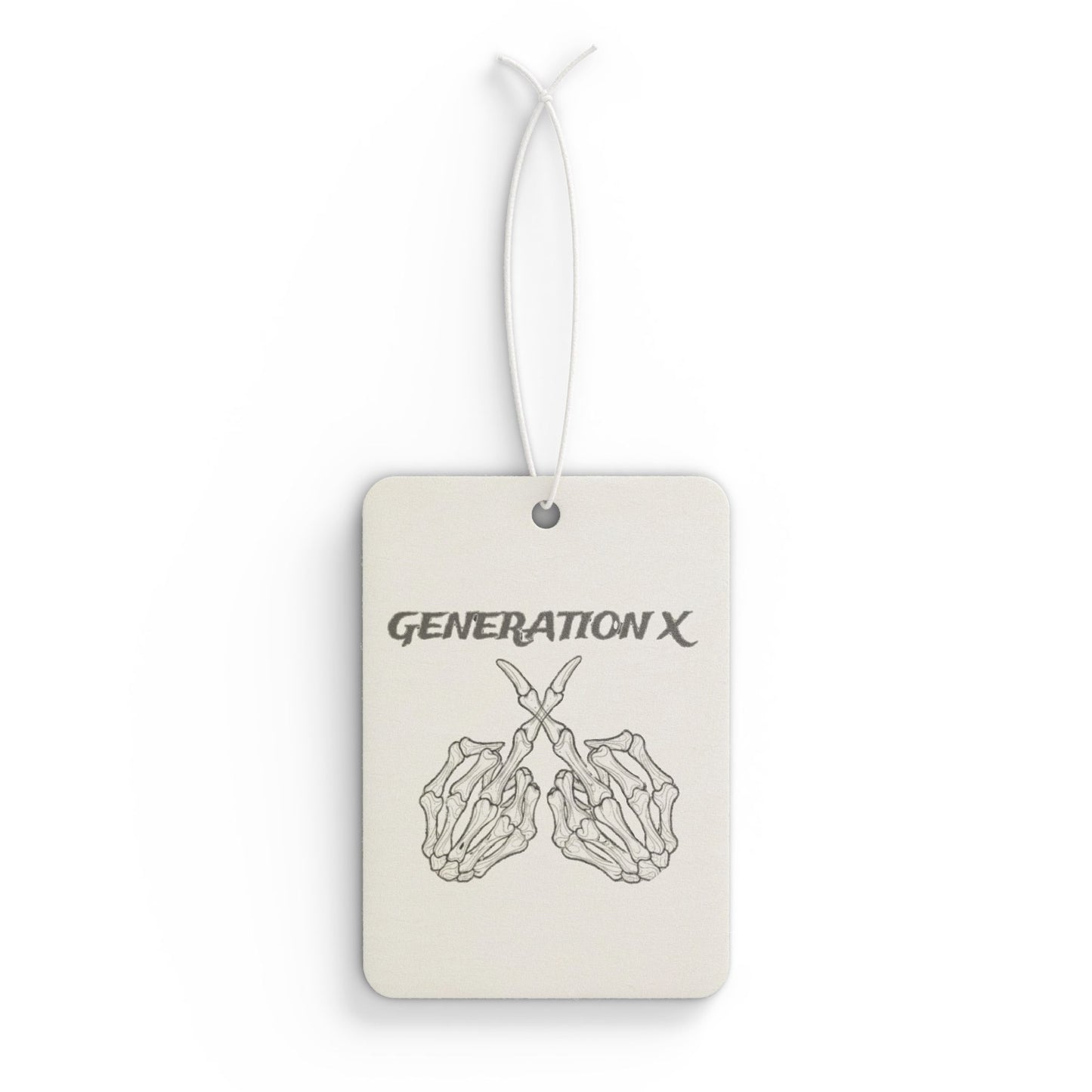 Cool Generation X Car Air Freshener, Vintage Car Accessory, Skeleton Design, Gift for Gen X Enthusiasts, Funny Air Freshener