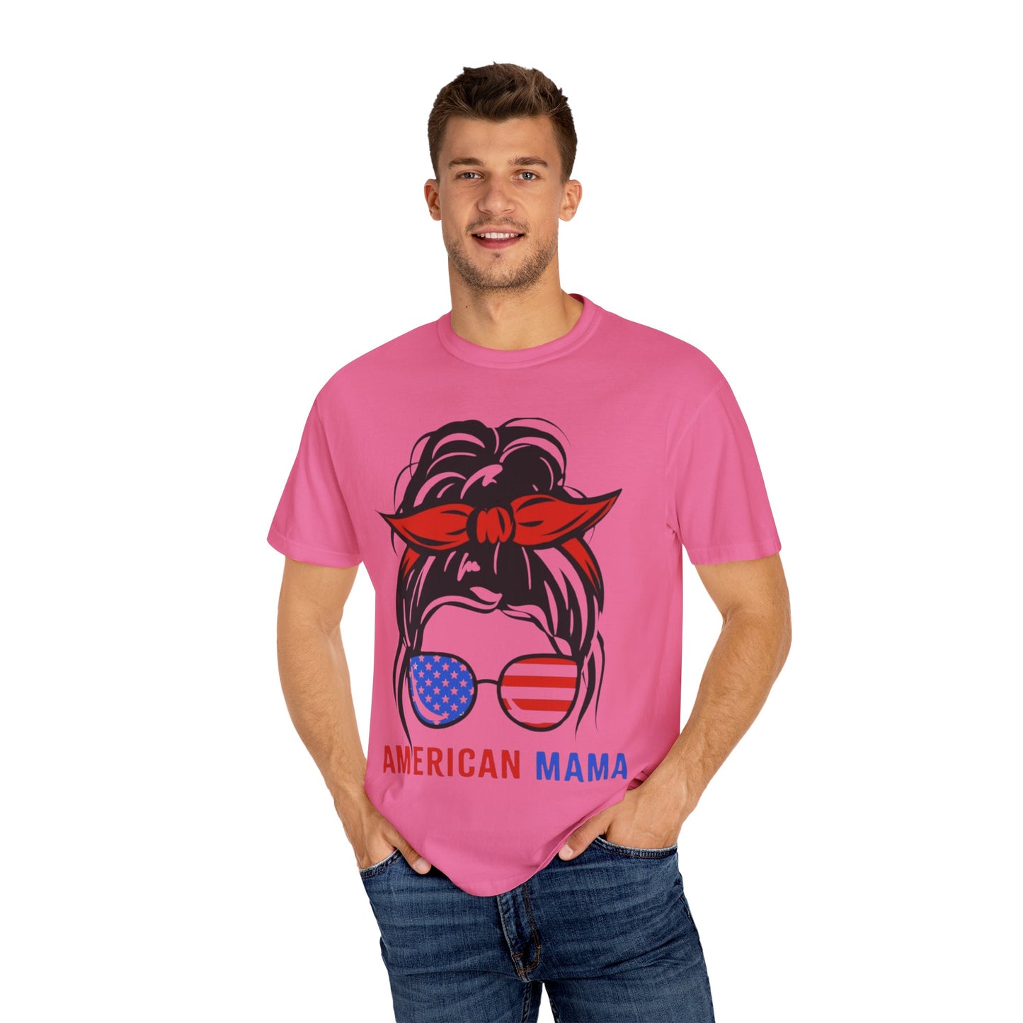 American Mama Graphic T-Shirt for Patriotic Moms