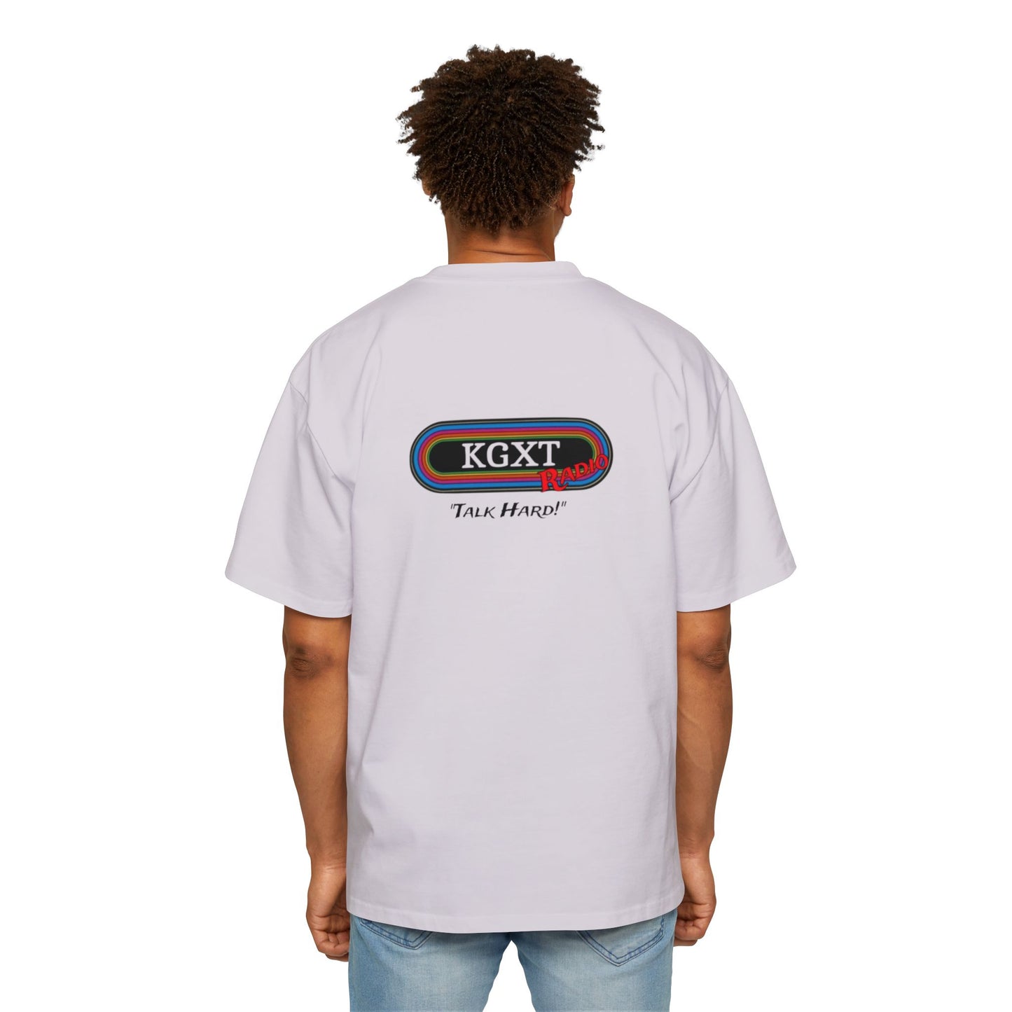 "Talk Hard" KGXT- Men's Heavy Oversized Tee -