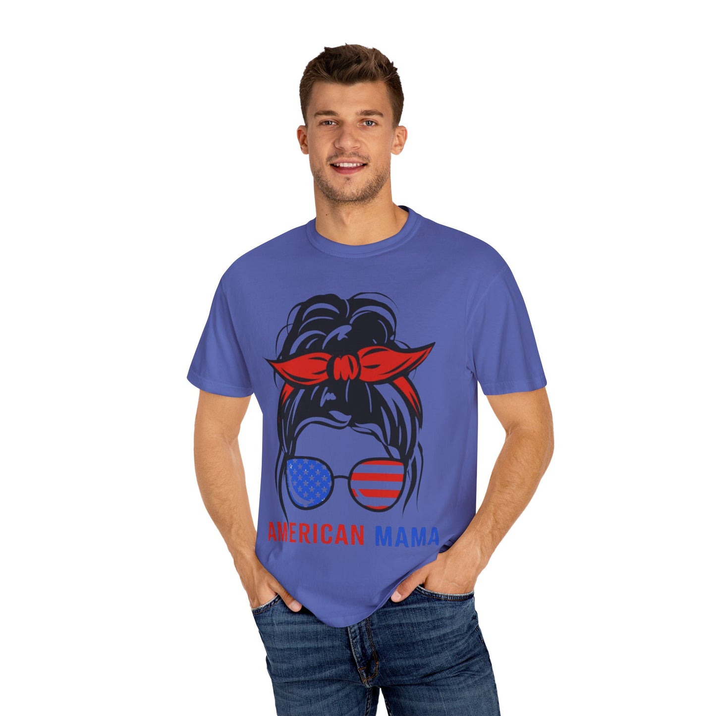 American Mama Graphic T-Shirt for Patriotic Moms