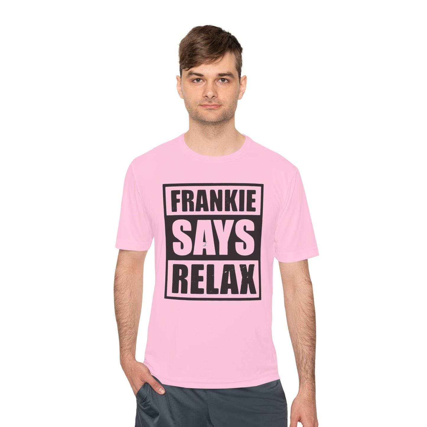 Unisex Moisture Wicking Tee - 'FRANKIE SAYS RELAX'