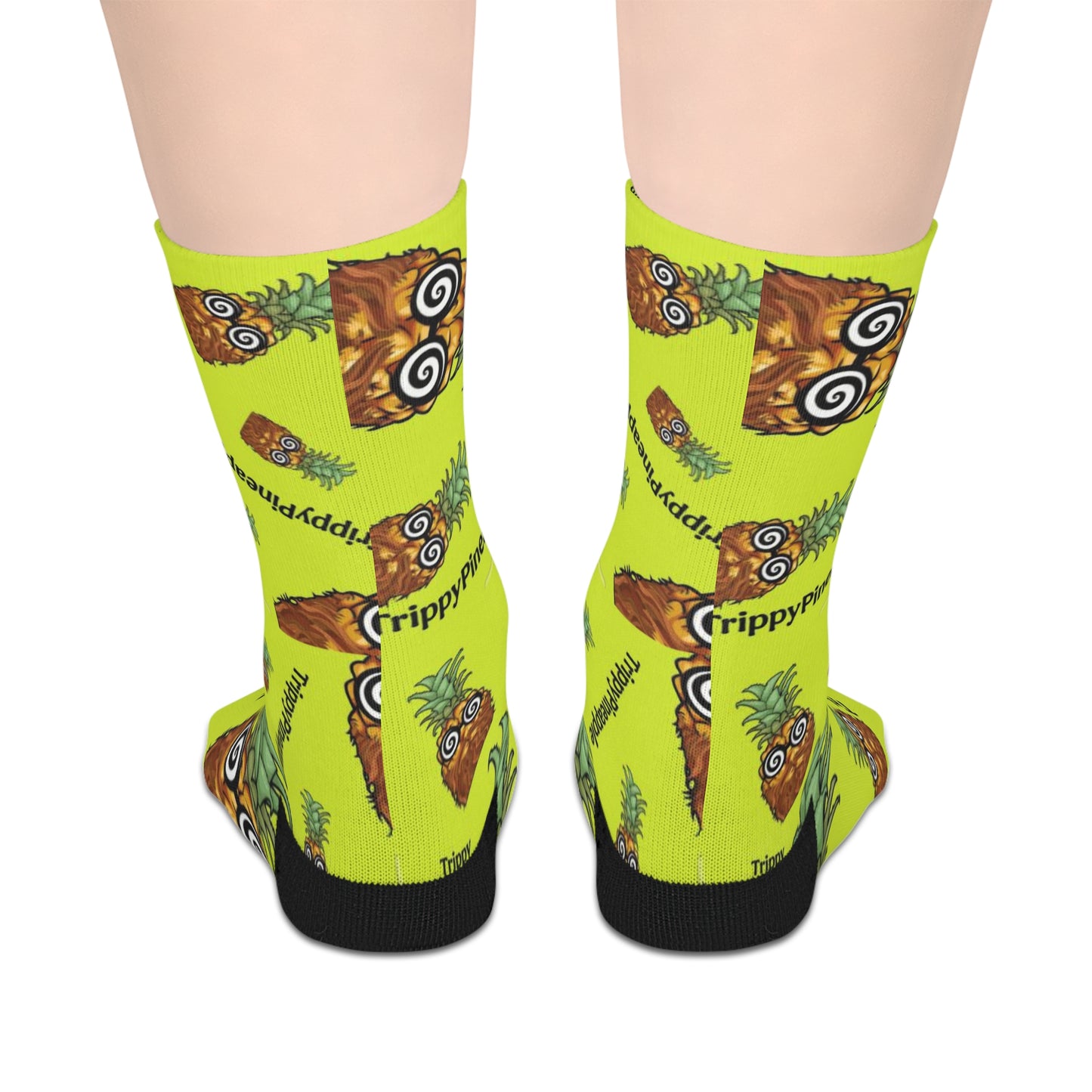 "TrippyPineapple" Mid-length Socks