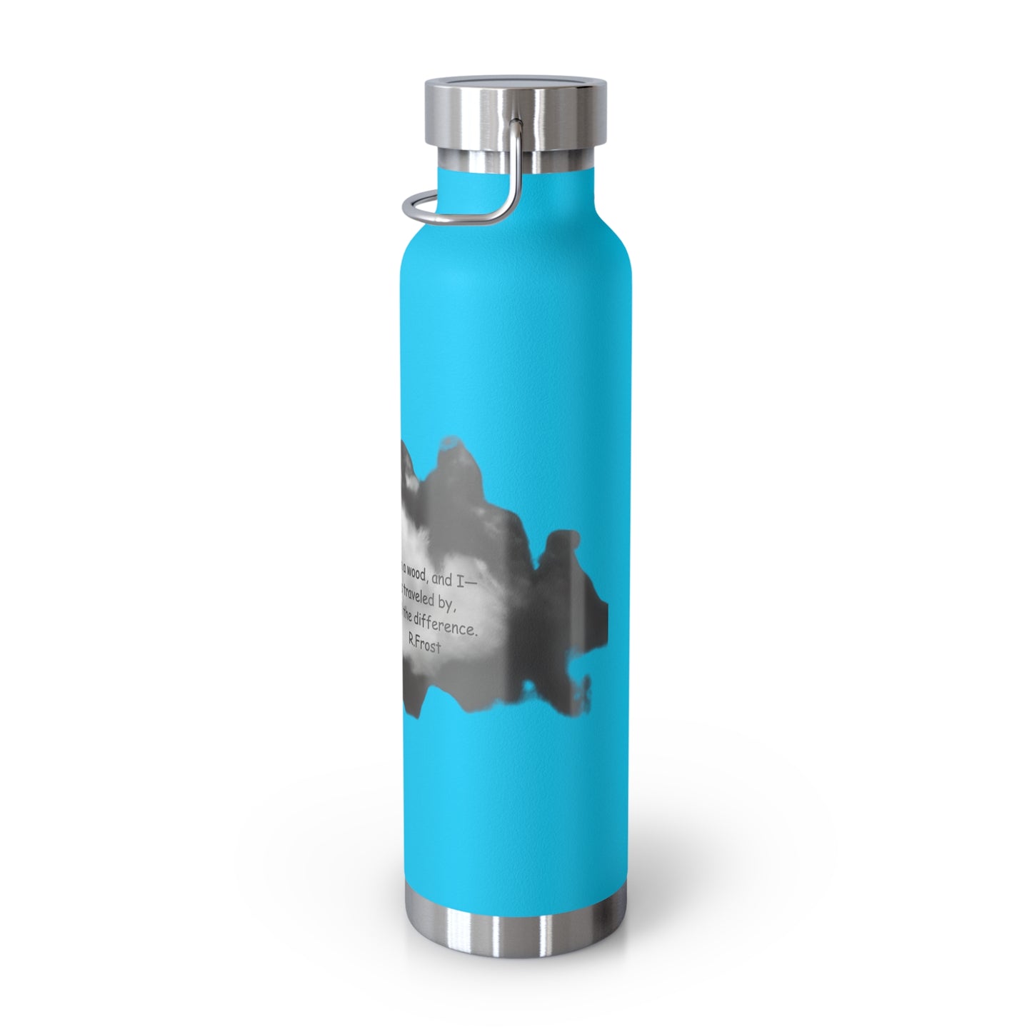 "Two Roads Diverged In The Woods...."-Copper Insulated Water Bottle – R. Frost Quote