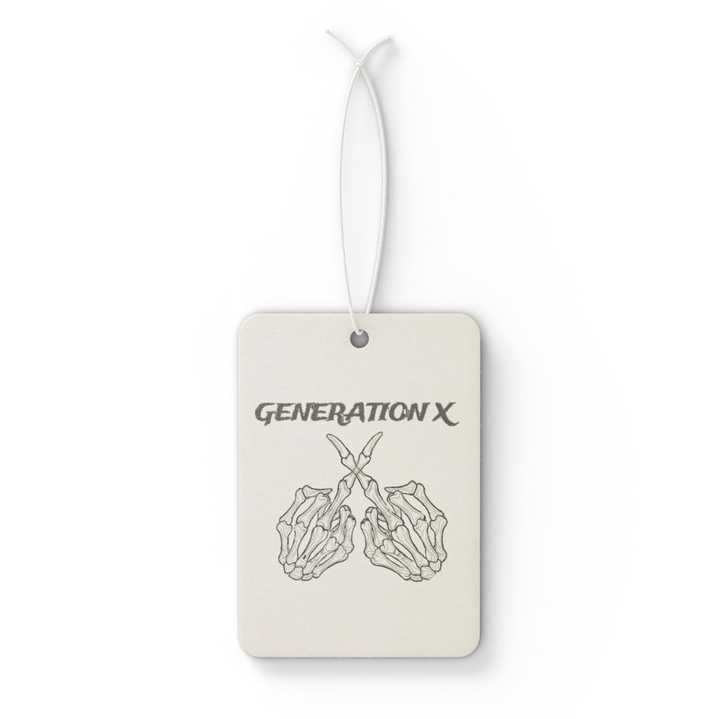 Cool Generation X Car Air Freshener, Vintage Car Accessory, Skeleton Design, Gift for Gen X Enthusiasts, Funny Air Freshener
