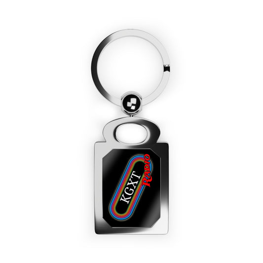 KGXT radio-Rectangle Keyring