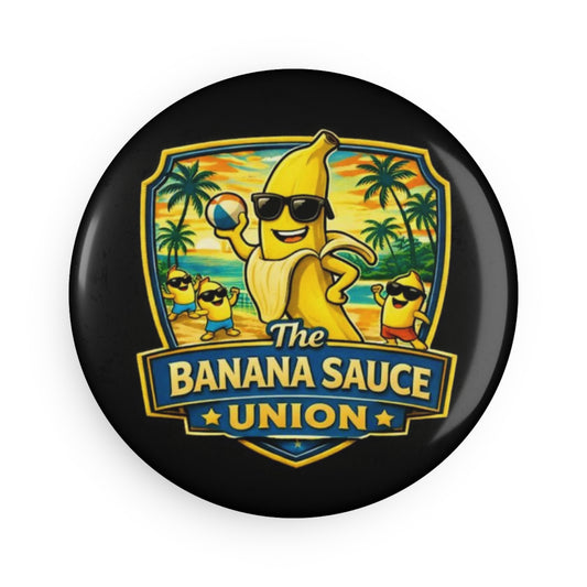 Banana Sauce Union Round Fridge Magnet