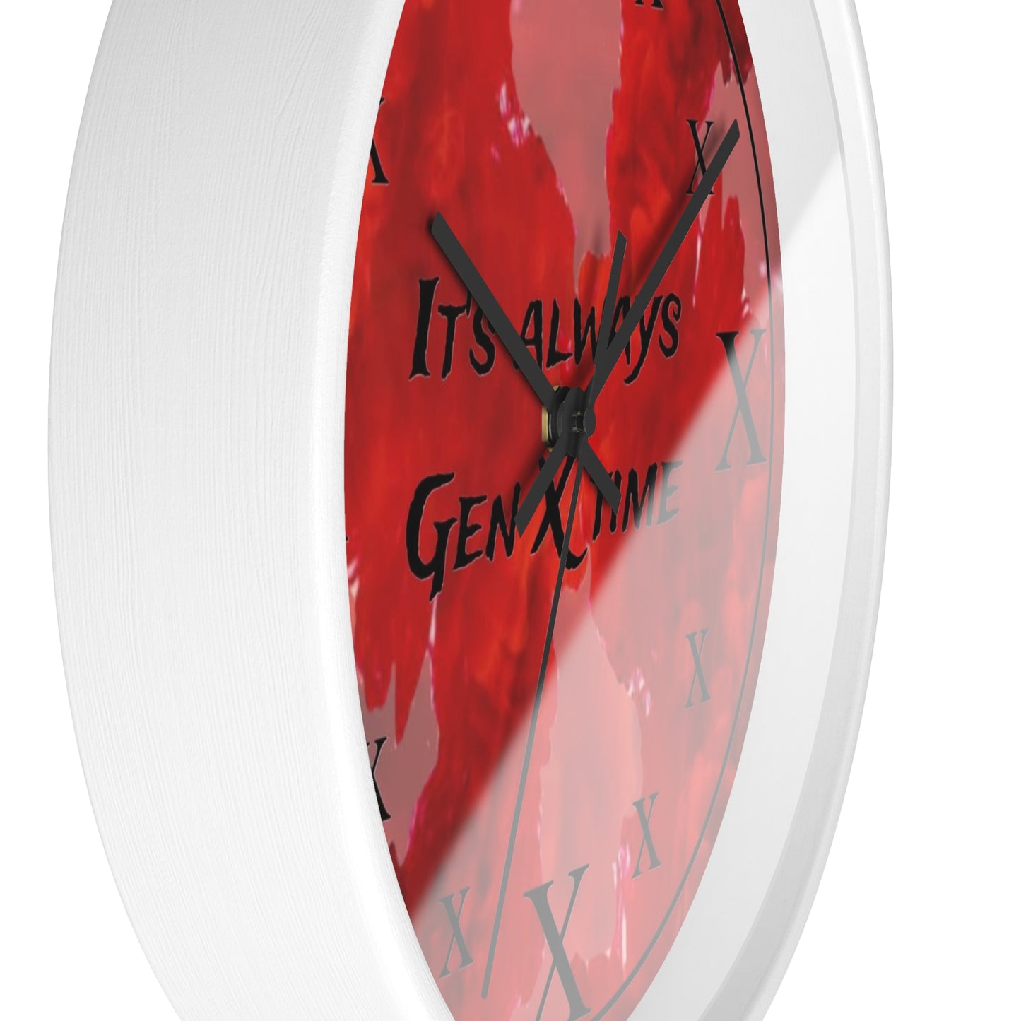 It's Always Gen X Time Wall Clock –(Red)