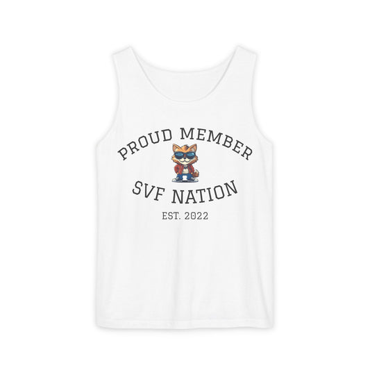 SVF Nation Proud Member Tank Top - Unisex Garment-Dyed Tee, Casual Wear