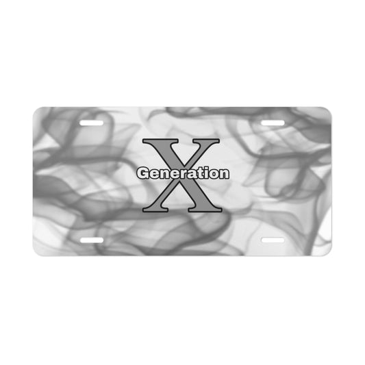 Gen X Smoke - Vanity Plate - Unique Car Accessory for Millennials