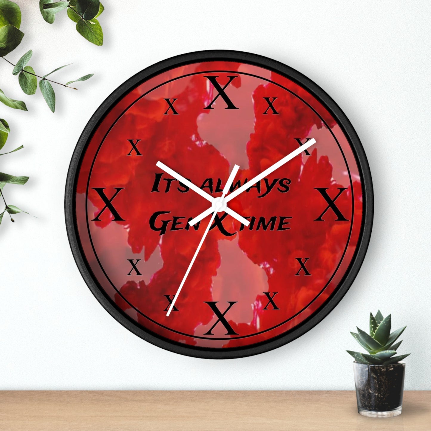 It's Always Gen X Time Wall Clock –(Red)