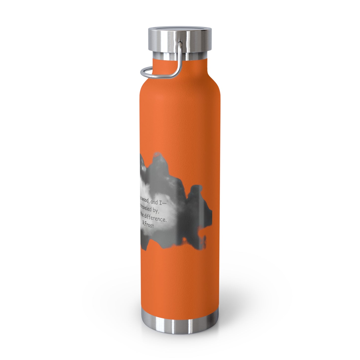 "Two Roads Diverged In The Woods...."-Copper Insulated Water Bottle – R. Frost Quote