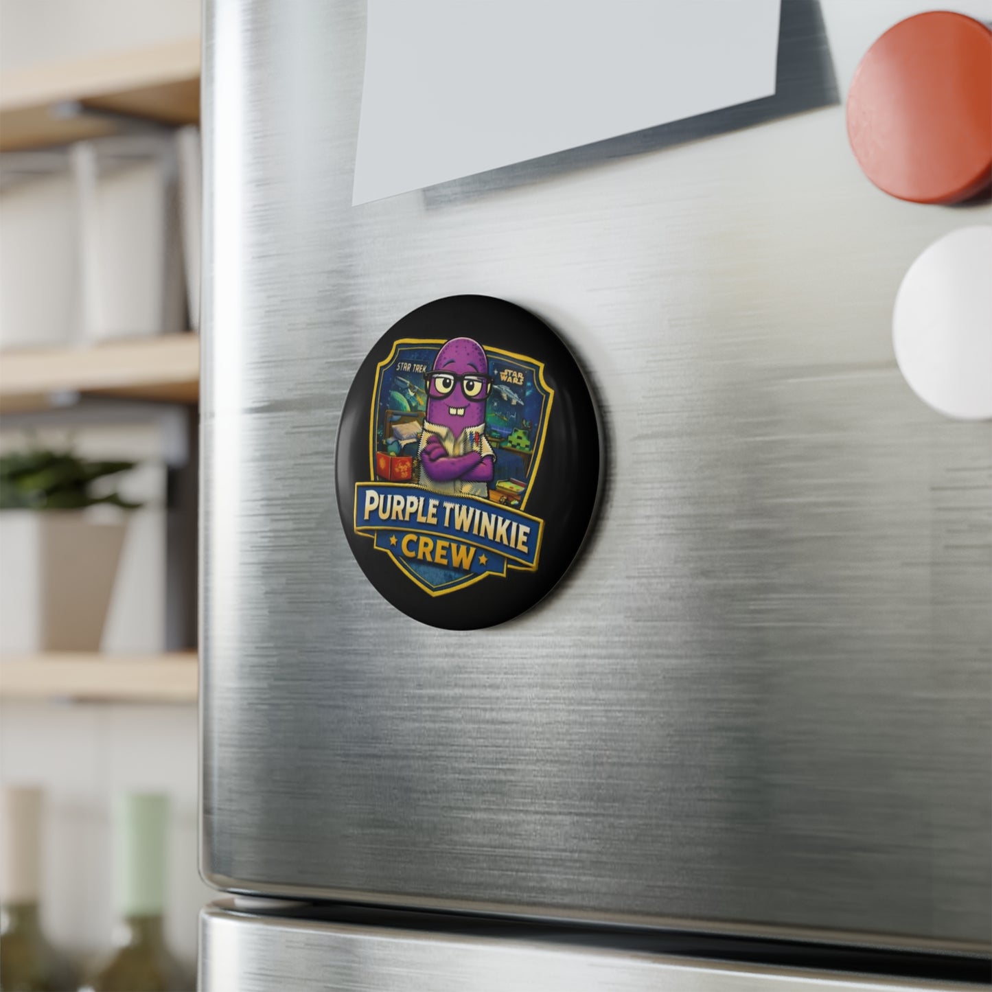 Purple Twinkie Crew Fridge Magnet