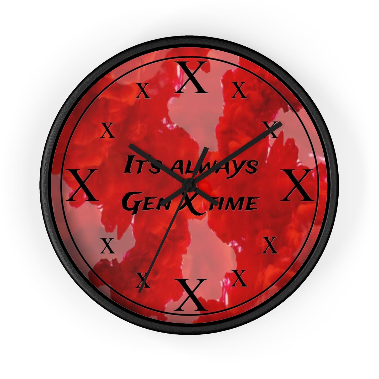 It's Always Gen X Time Wall Clock –(Red)