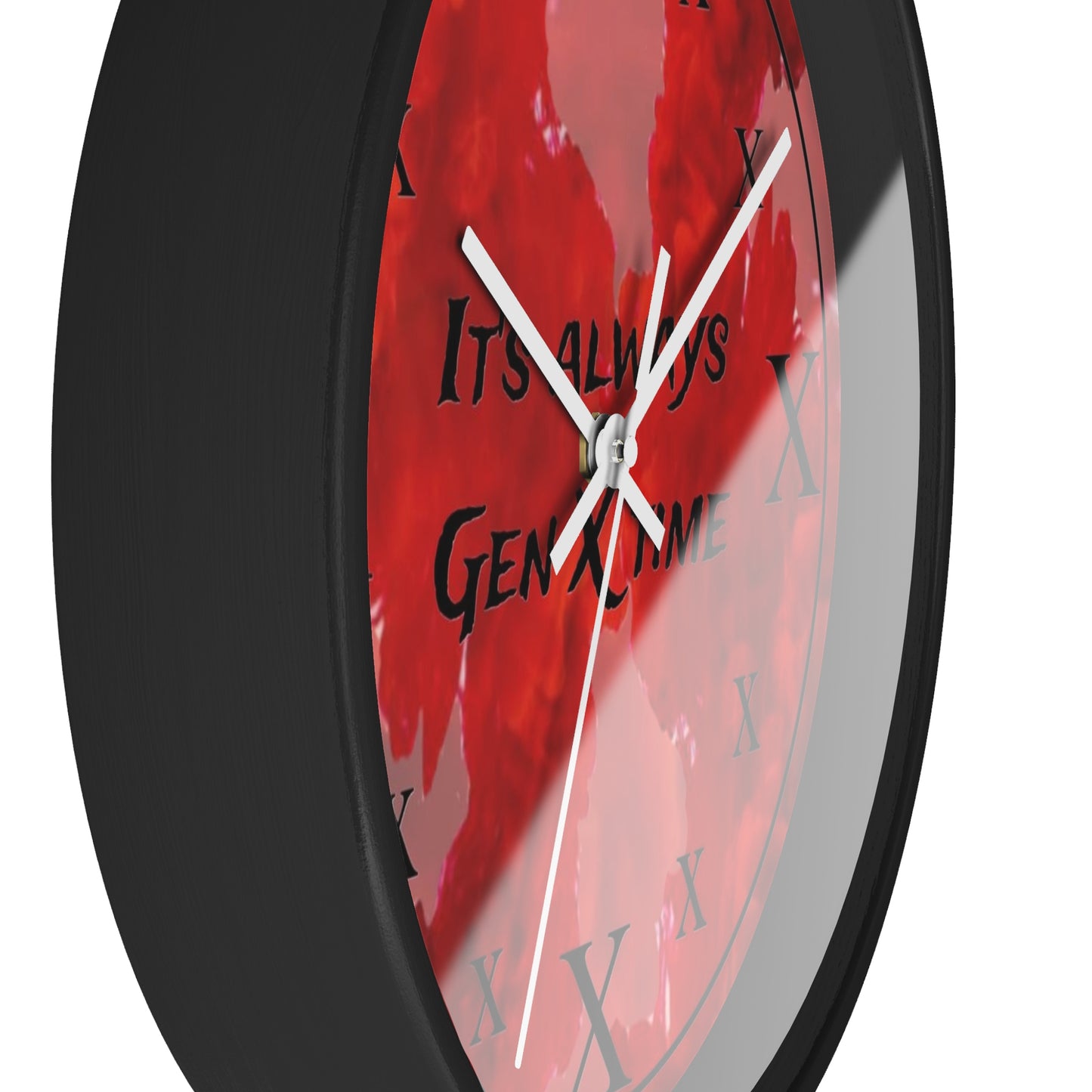It's Always Gen X Time Wall Clock –(Red)