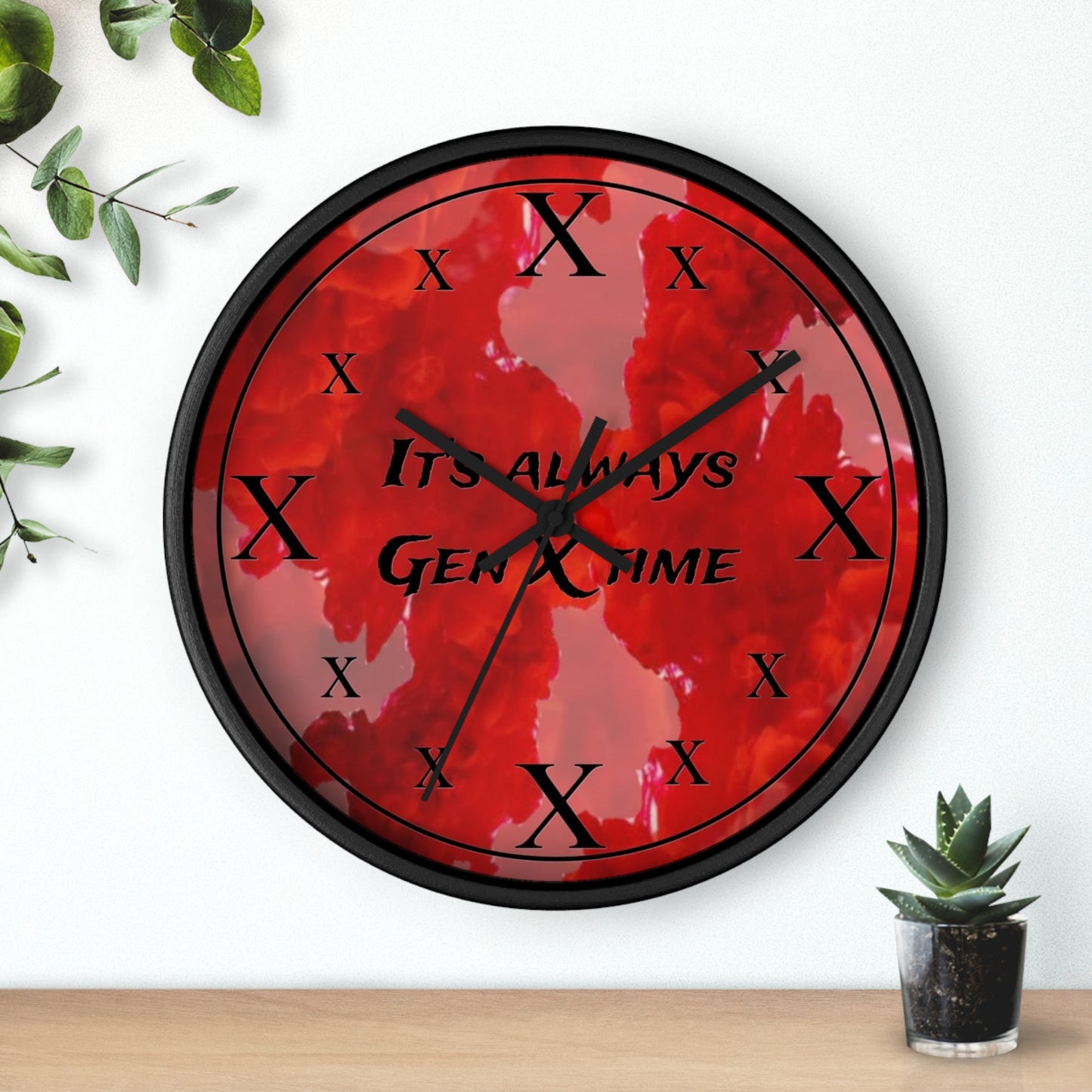 It's Always Gen X Time Wall Clock –(Red)