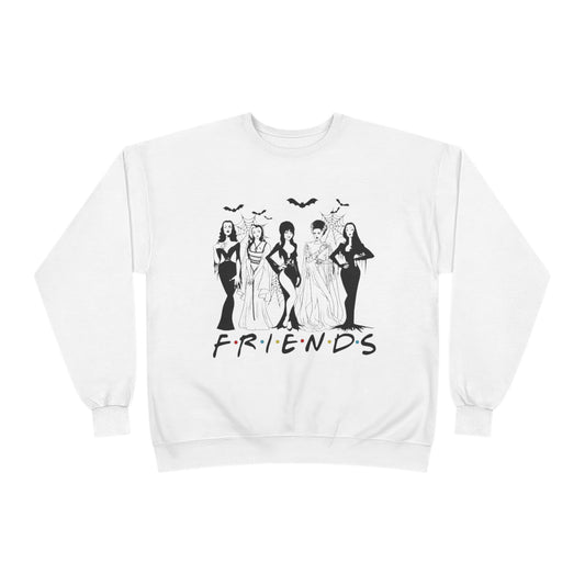 Spooky Friends Eco-Friendly Crewneck Sweatshirt – Perfect for Halloween, Cozy Vibes, Gift for Friends,  Casual Wear