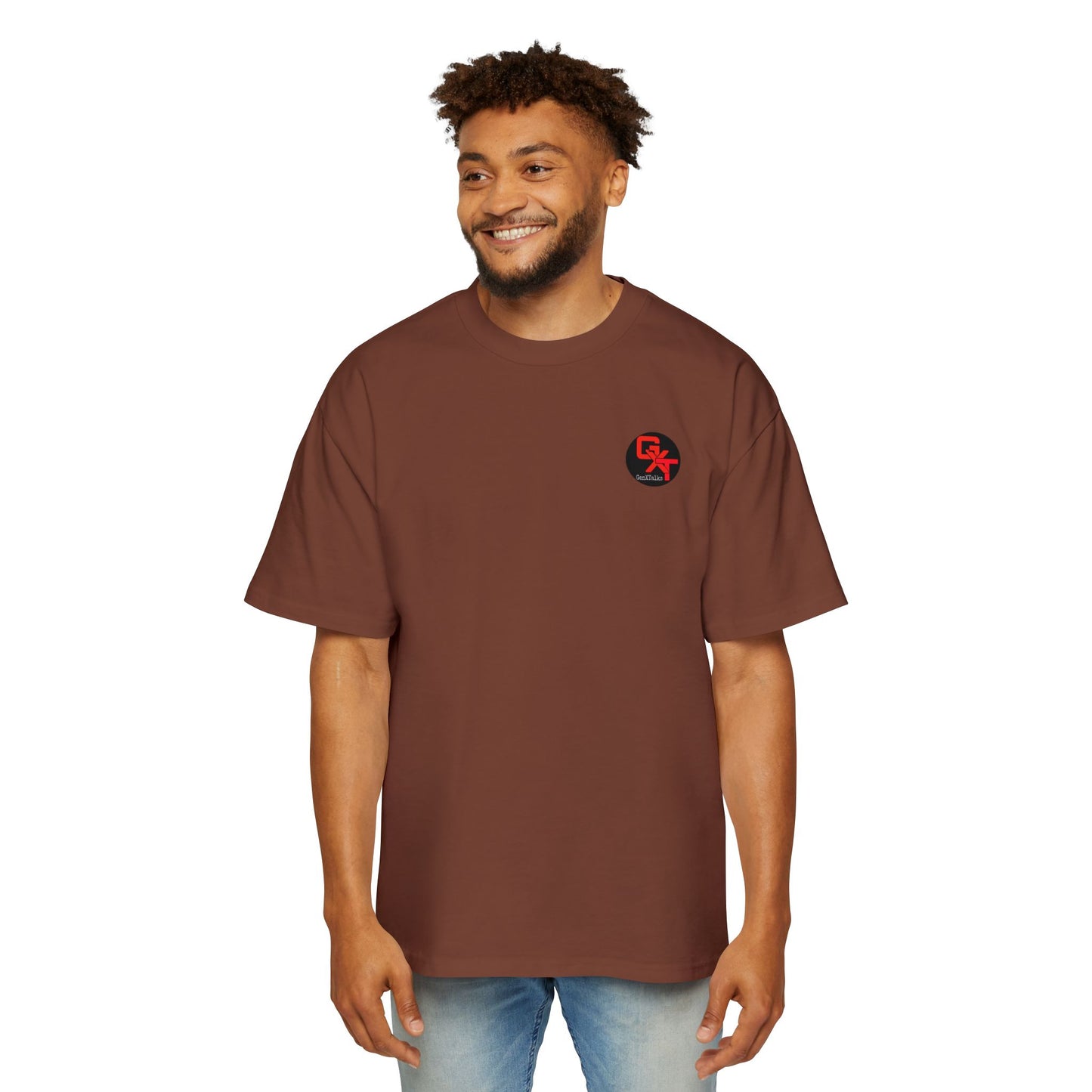 Men's Heavy Oversized Tee - Generation X Graphic T-Shirt with Fun Quote