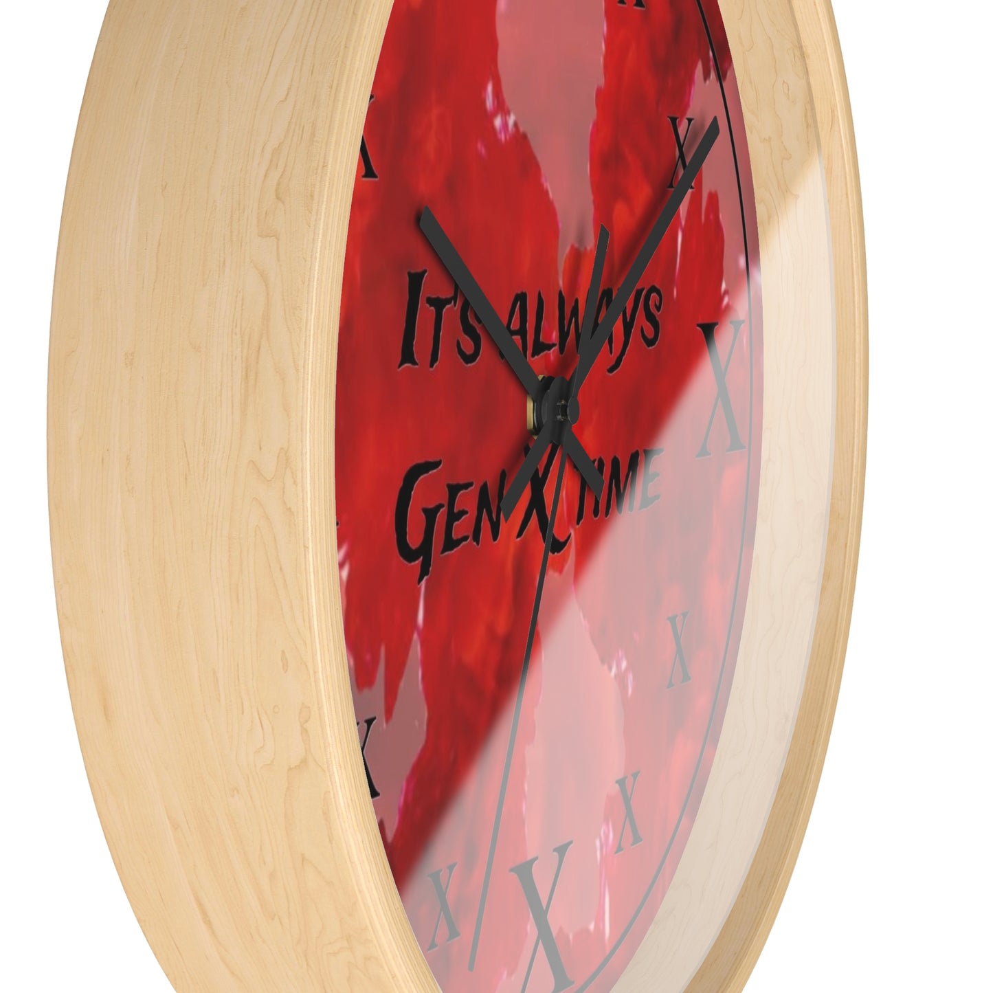It's Always Gen X Time Wall Clock –(Red)