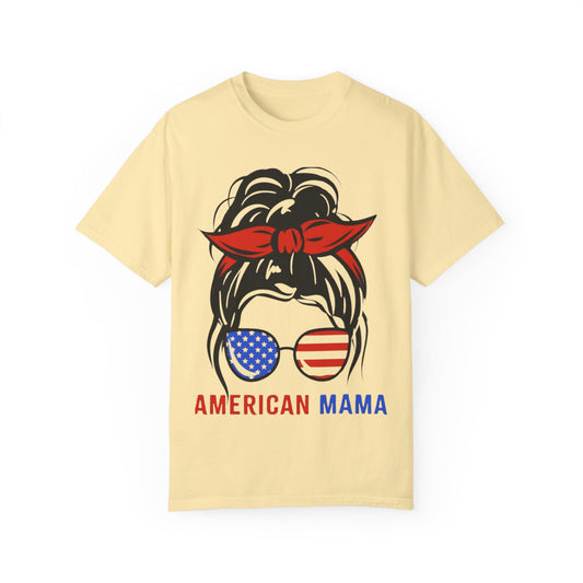 American Mama Graphic T-Shirt for Patriotic Moms