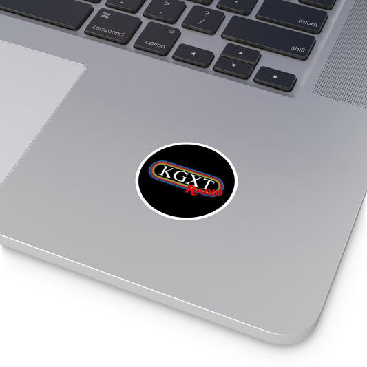 KGXT Radio Round Stickers for Indoor/Outdoor Use - Ideal for Laptops, Water Bottles, Cars, Gift Ideas, and Media Fans