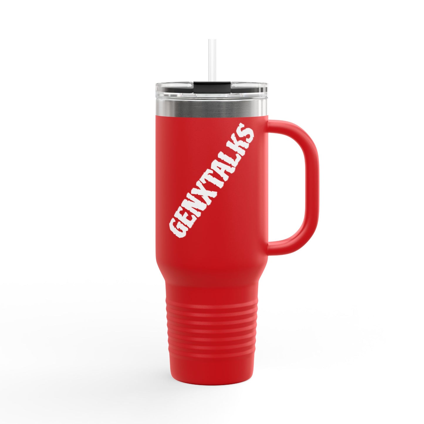GENXTALK's Insulated Travel Mug - 40oz Red Auto Coffee Cup