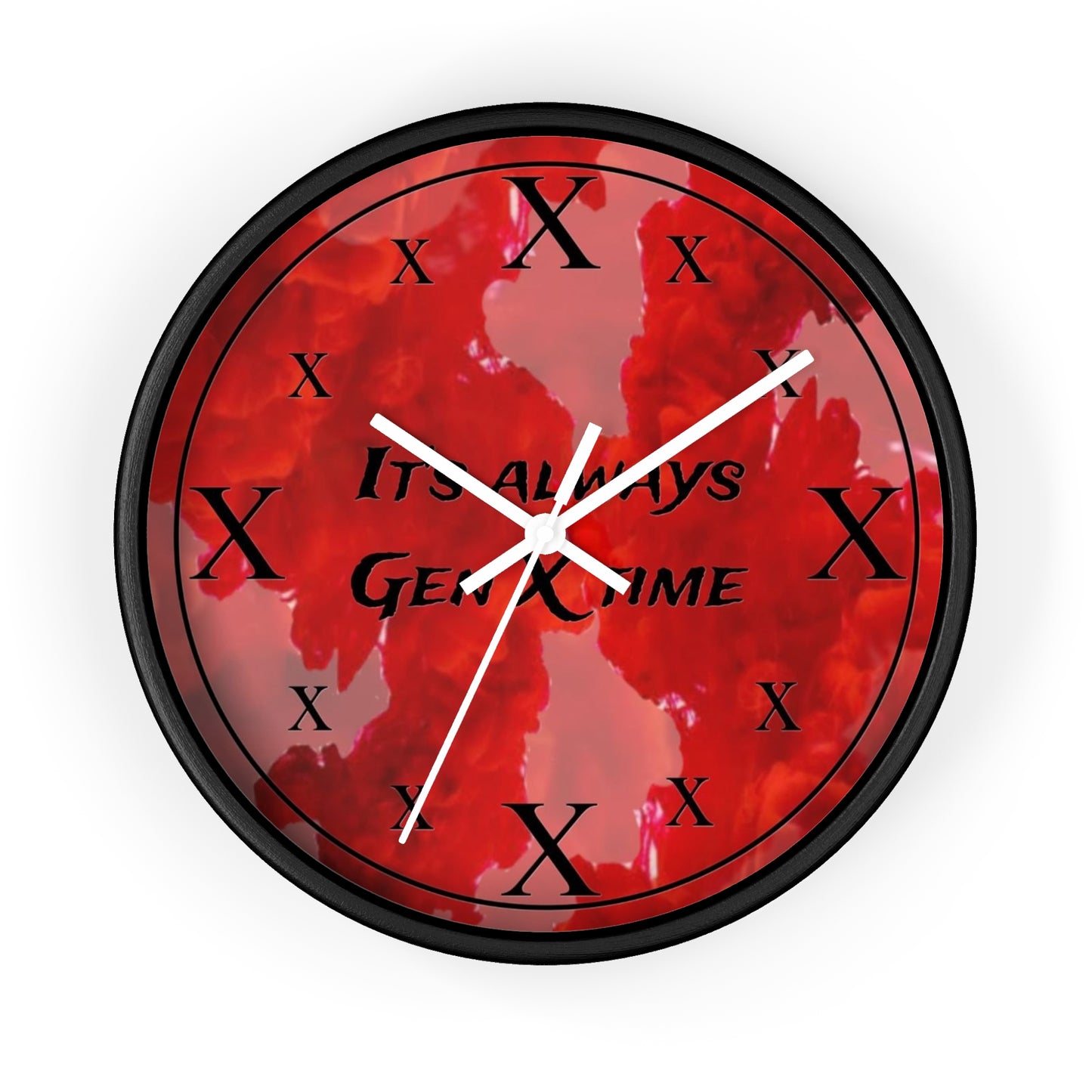 It's Always Gen X Time Wall Clock –(Red)