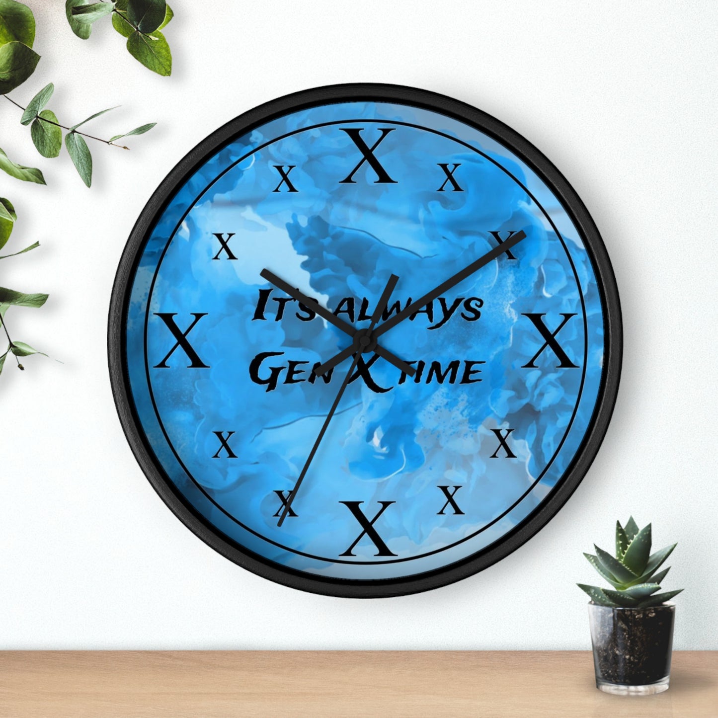 It's Always Gen X Time Wall Clock - (BLUE)