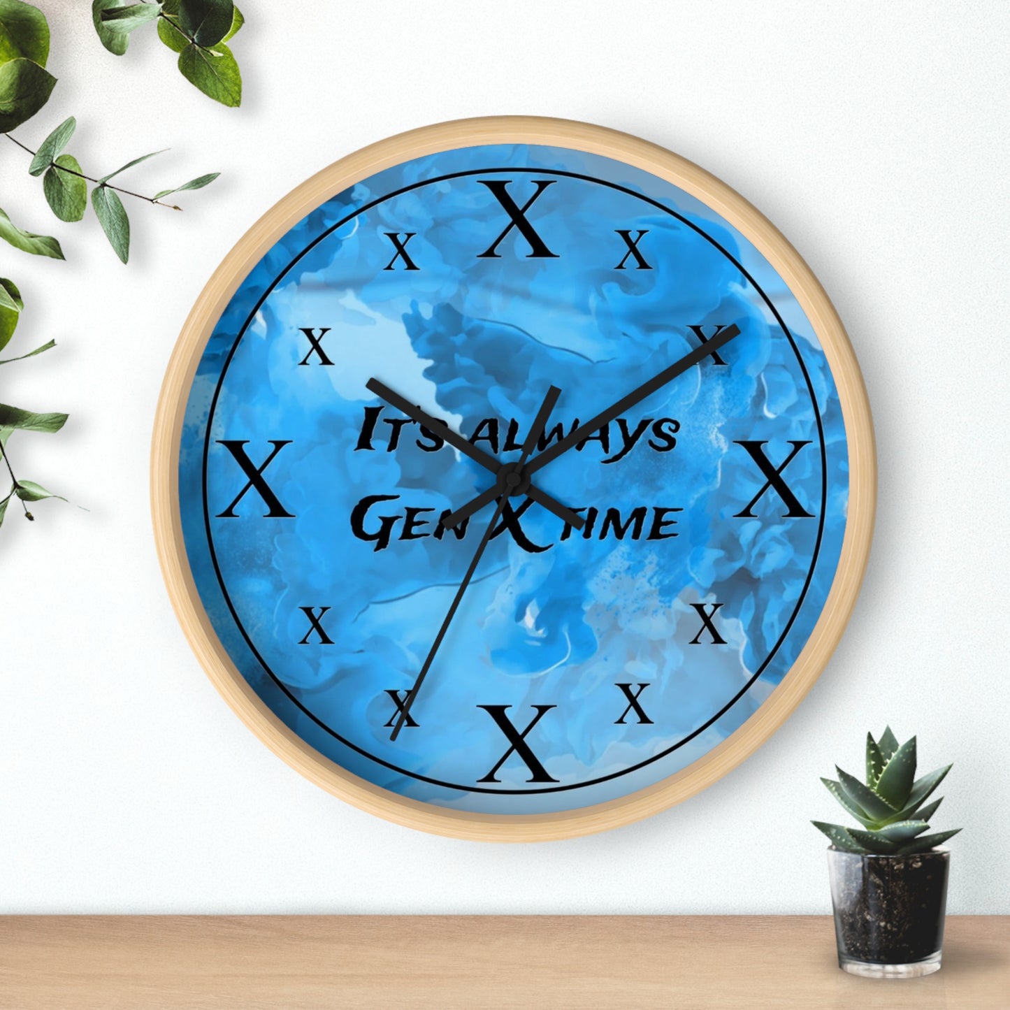It's Always Gen X Time Wall Clock - (BLUE)