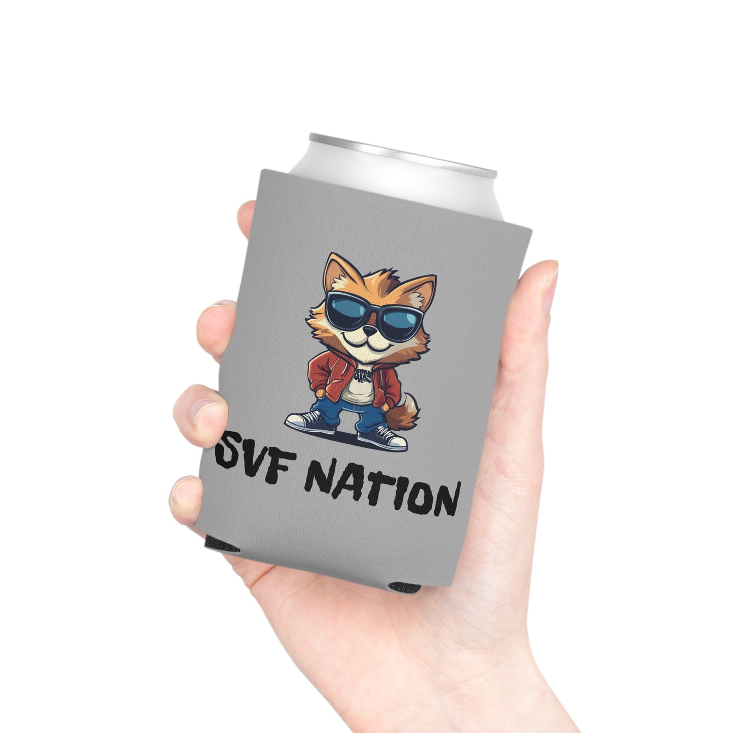 Chill Vibe Can Cooler - SVF Nation Koozie, Party Essential, Gift for Beer Lovers, Summer BBQ Accessory, Fun Beverage Holder