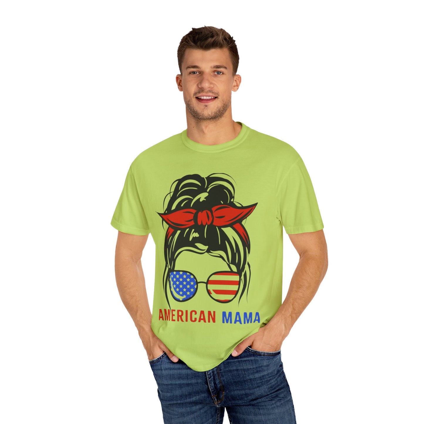 American Mama Graphic T-Shirt for Patriotic Moms