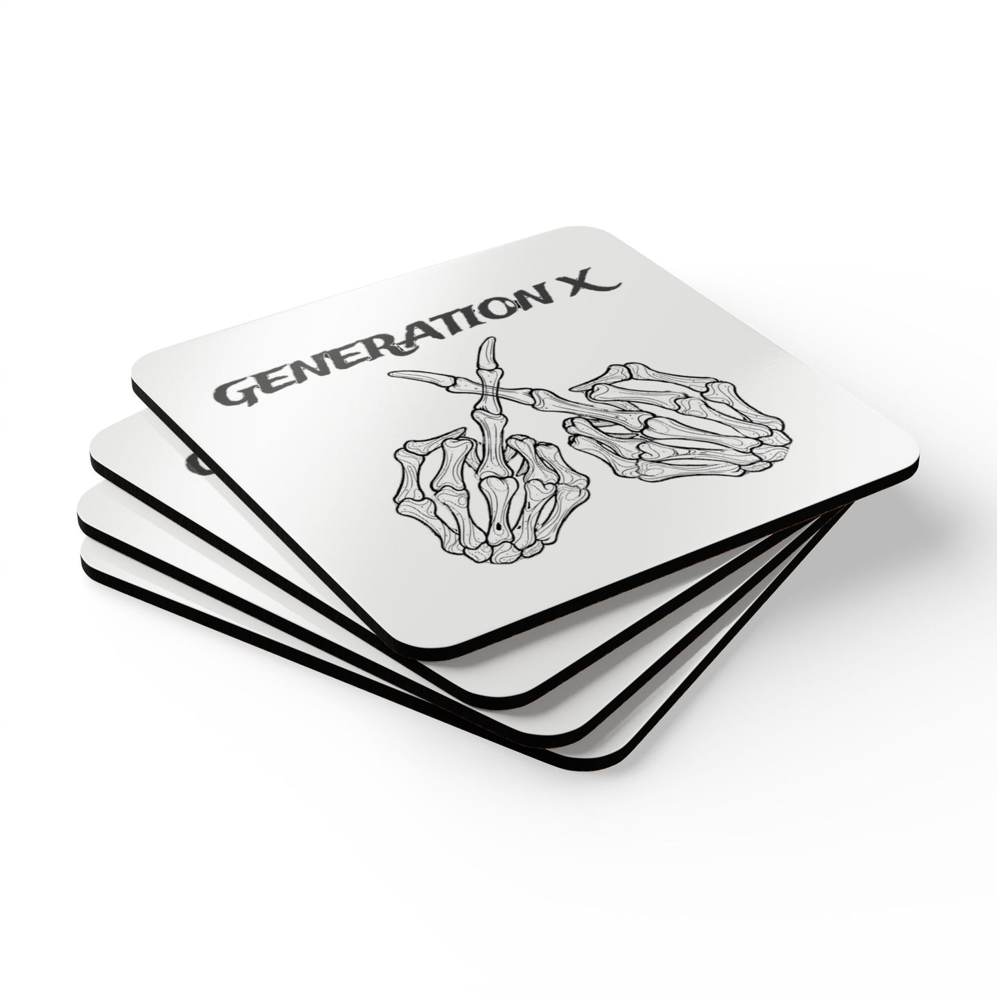 GXT Bones-Corkwood Coaster (Set of 4)