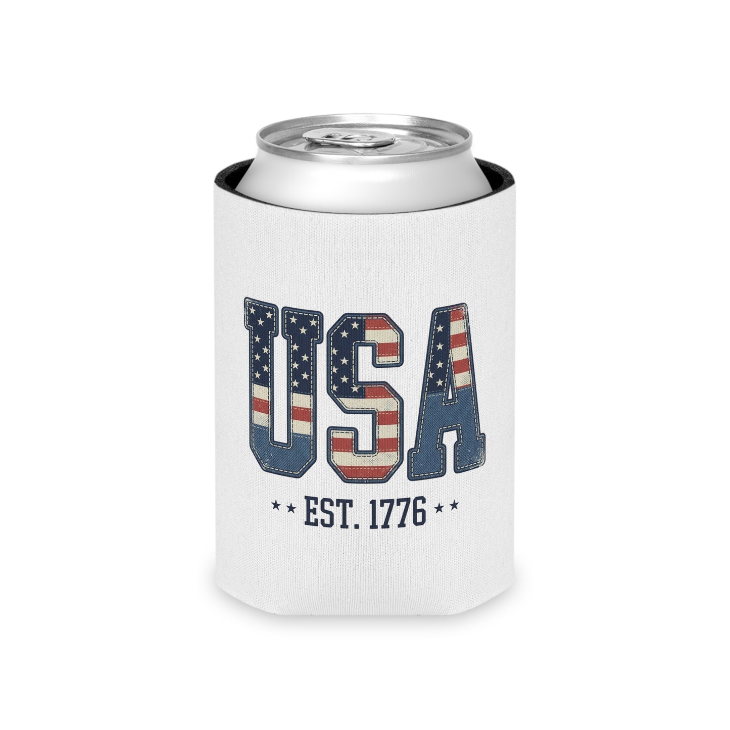 USA Est. 1776 Can Cooler – Patriotic Drink Koozie