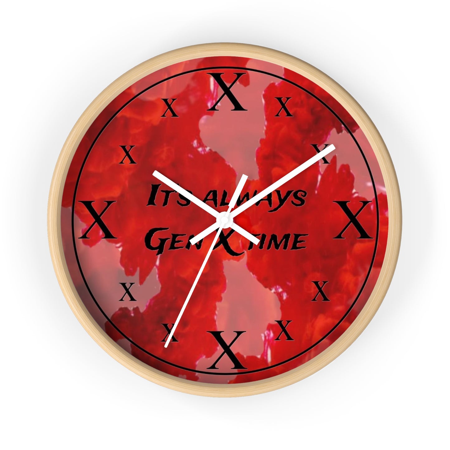 It's Always Gen X Time Wall Clock –(Red)