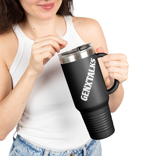 GENXTALK's Insulated Travel Mug - 40oz Red Auto Coffee Cup