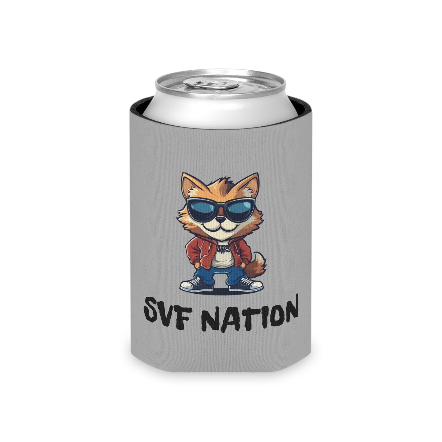 Chill Vibe Can Cooler - SVF Nation Koozie, Party Essential, Gift for Beer Lovers, Summer BBQ Accessory, Fun Beverage Holder