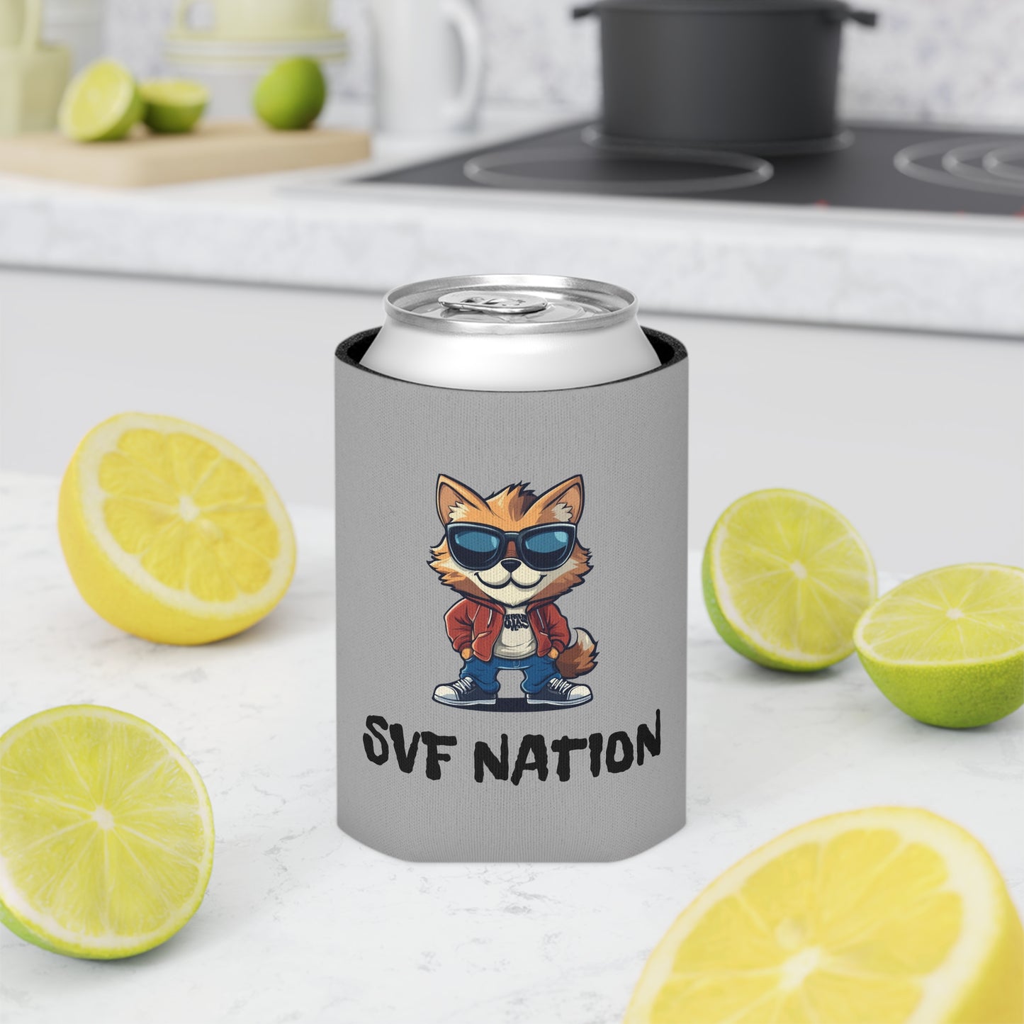 Chill Vibe Can Cooler - SVF Nation Koozie, Party Essential, Gift for Beer Lovers, Summer BBQ Accessory, Fun Beverage Holder