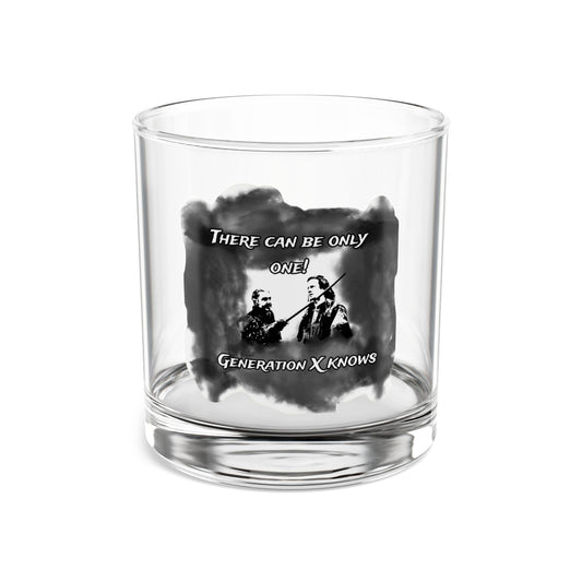 "There Can Be Only One"- Whiskey Rock Glass